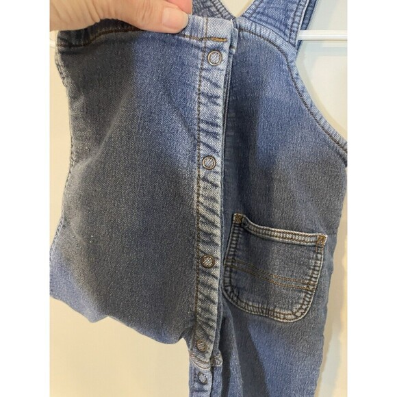 Carhartt Denim Overalls Bib Size 24M Toddler  Baby Infant Soft Stretch Blue Jean - Picture 7 of 8